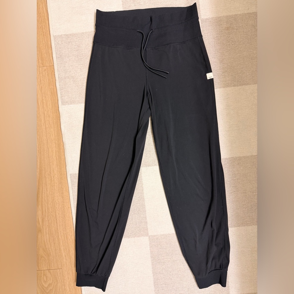 Vuori Midnight Black Ribbed Pants